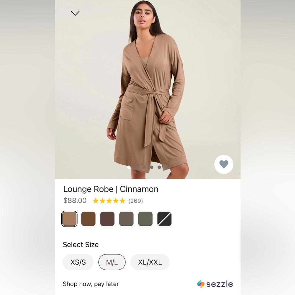 Nuuds Lounge Robe Cinnamon